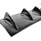Universal Rear Bumper Diffuser Shark Fin Spoiler Lip 7 Wing Splitter Textured