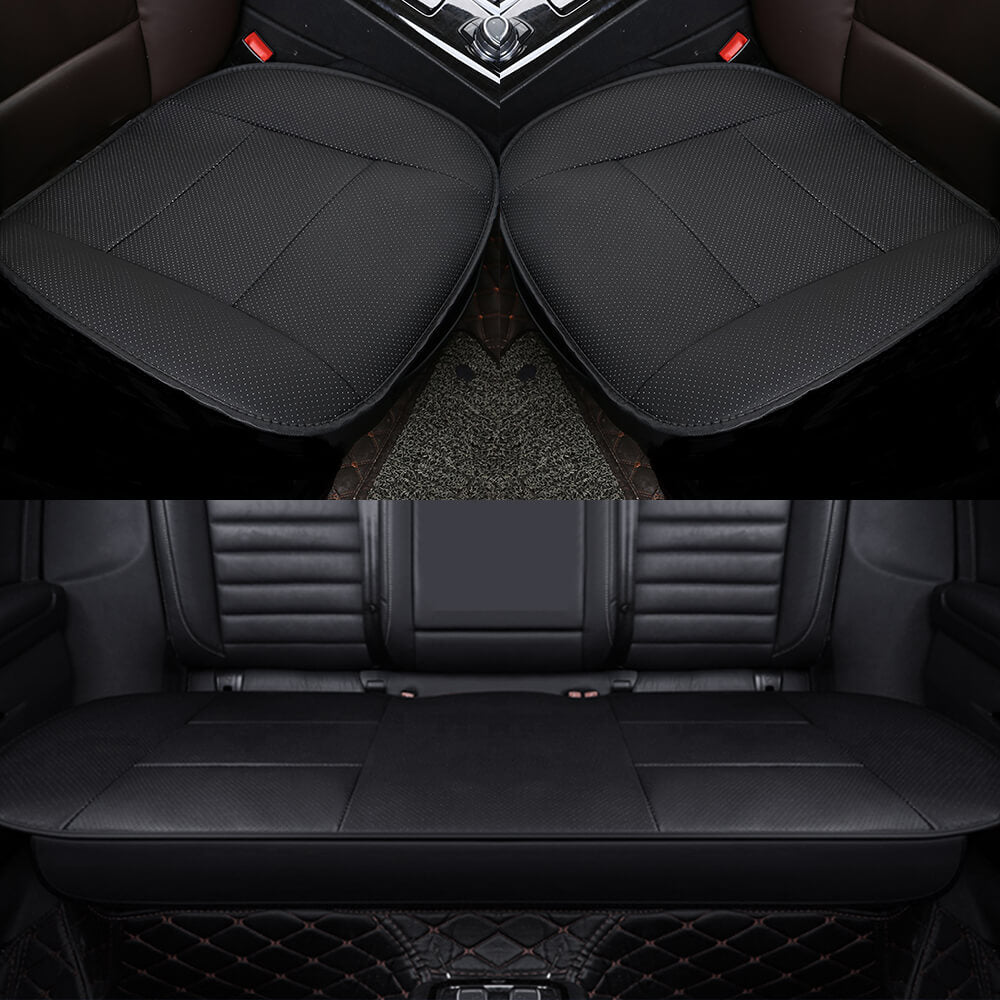 display of black Car Front Seat Cushion, Half Surround
