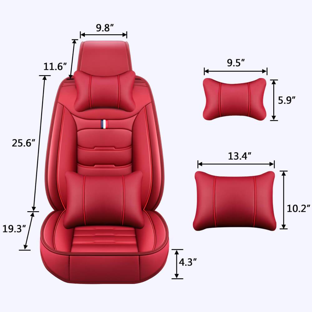 size of Luxury Leather Car Seat Covers