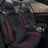 Black and Coffee Display of Universal Full Surrounded Leather Car Seat Covers